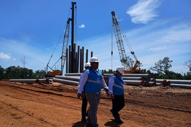 PLTMG kapasitas 20 MW di Andai Manokwari saat masih tahap awal pembangunan pada tahun 2019 (ANTARA/Toyiban)
