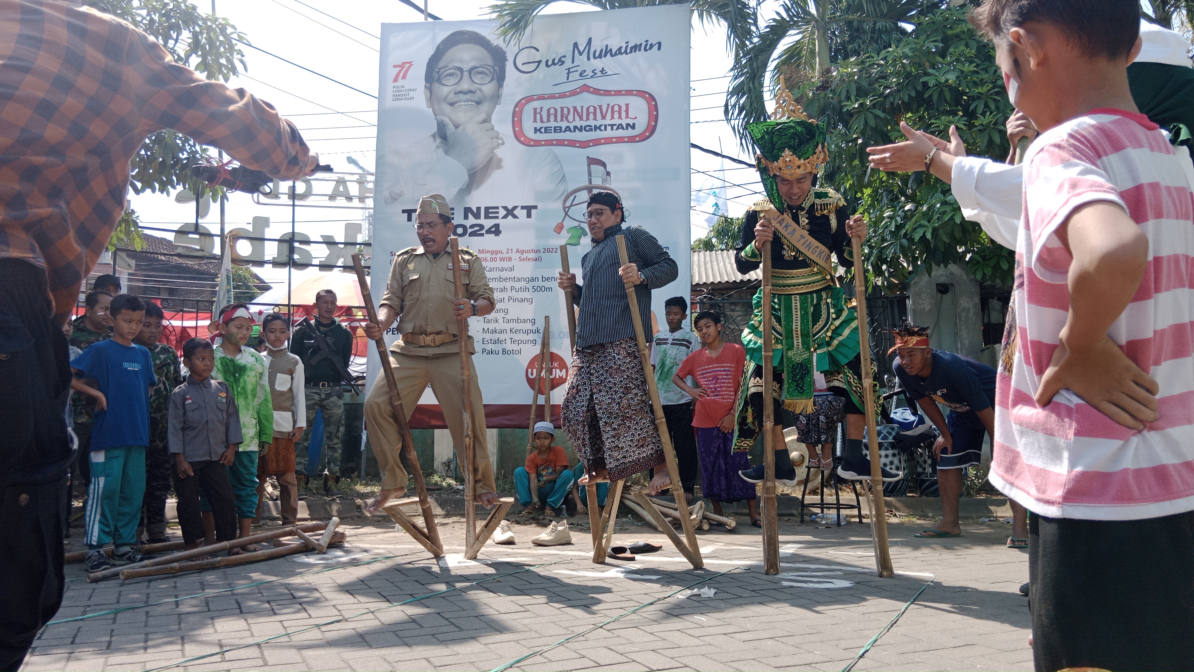Peringatan HUT Kemerdekaan Ke-77 RI digelar DPW PKB Jawa Timur, Minggu (21/8/2022).