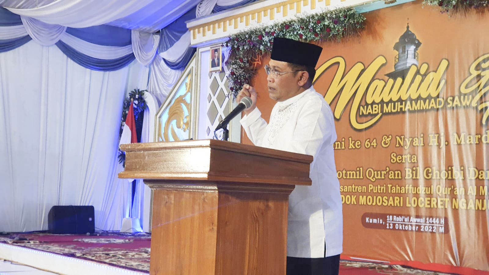 Kepala Diskominfo Jatim, Hudiyono, hadir di Yayasan Pondok Pesantren Al Mardliyyah, Kabupaten Nganjuk, Kamis (13/10/2022).