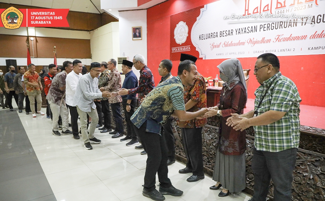 Yayasan Perguruan 17 Agustus 1945 (YPTA) Surabaya mengadakan Halalbihalal pada Kamis, (27/4).
