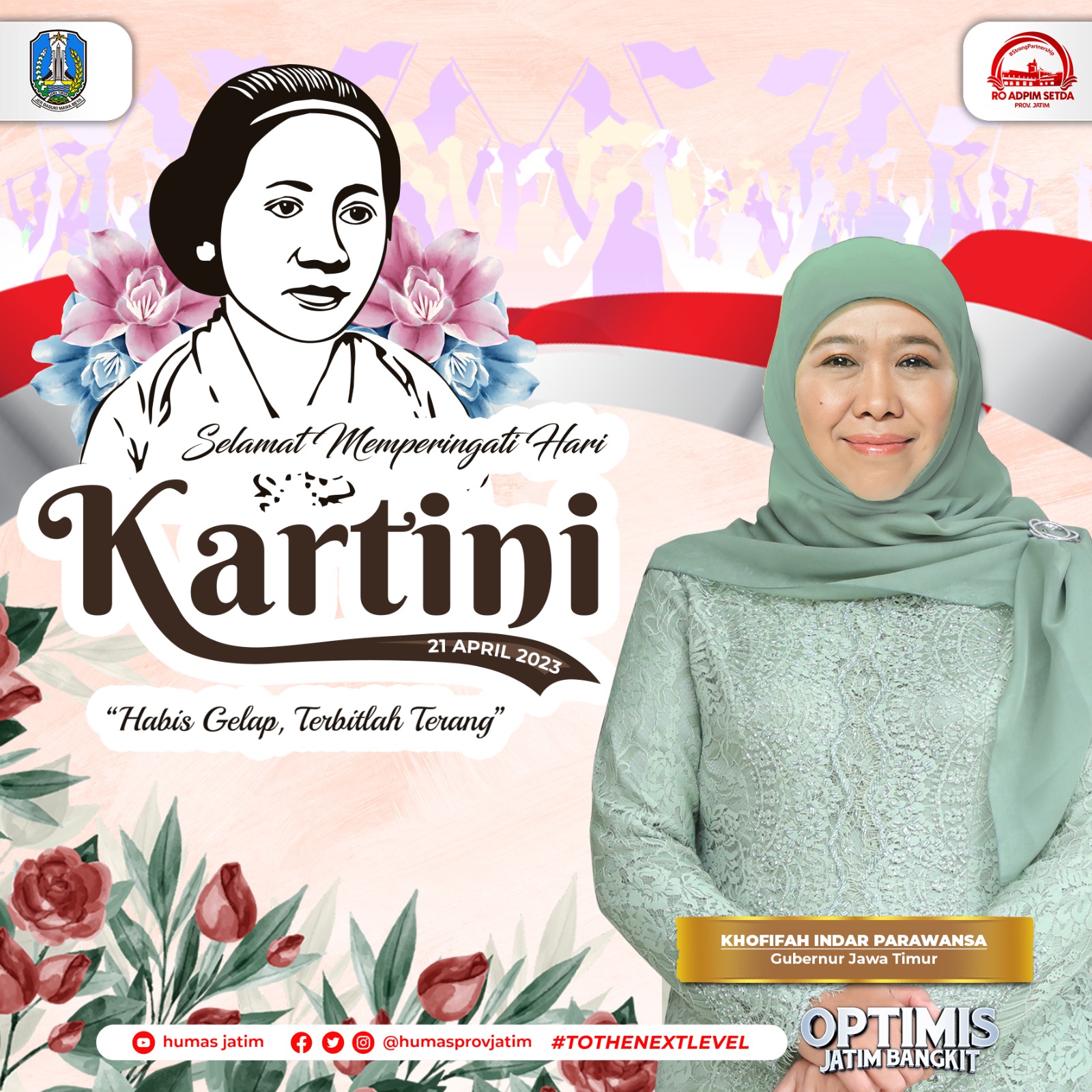 Peringatan Hari Kartini yang jatuh setiap 21 April memiliki makna istimewa di mata Gubernur Jawa Timur Khofifah Indar Parawansa