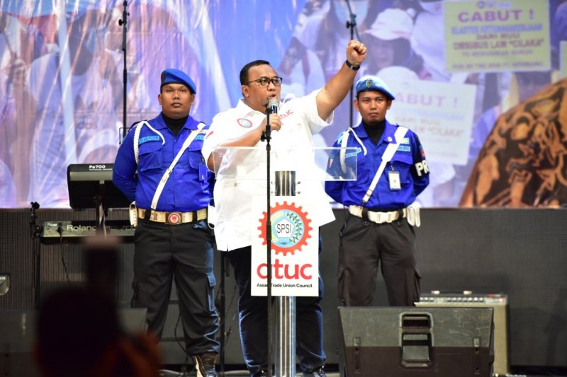 Presiden Konfederasi Serikat Pekerja Seluruh Indonesia (KSPSI) Andi Gani Nena Wea. (FOTO: HMP/HO-KSPSI) 