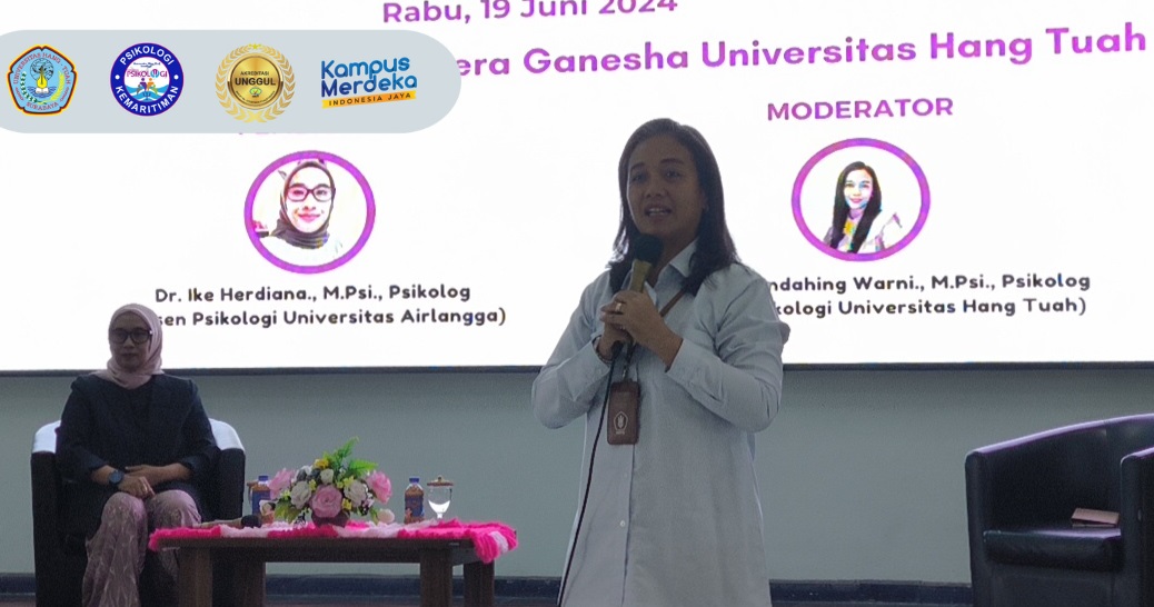 Fakultas Psikologi UHT mengadakan kuliah tamu bertema “Counselling for Beginners” di Gedung Graha Samudra Ganesha dengan menghadirkan Dr. Ike Herdiana, M.Psi., Psikolog, dosen Psikologi dari Universitas Airlangga