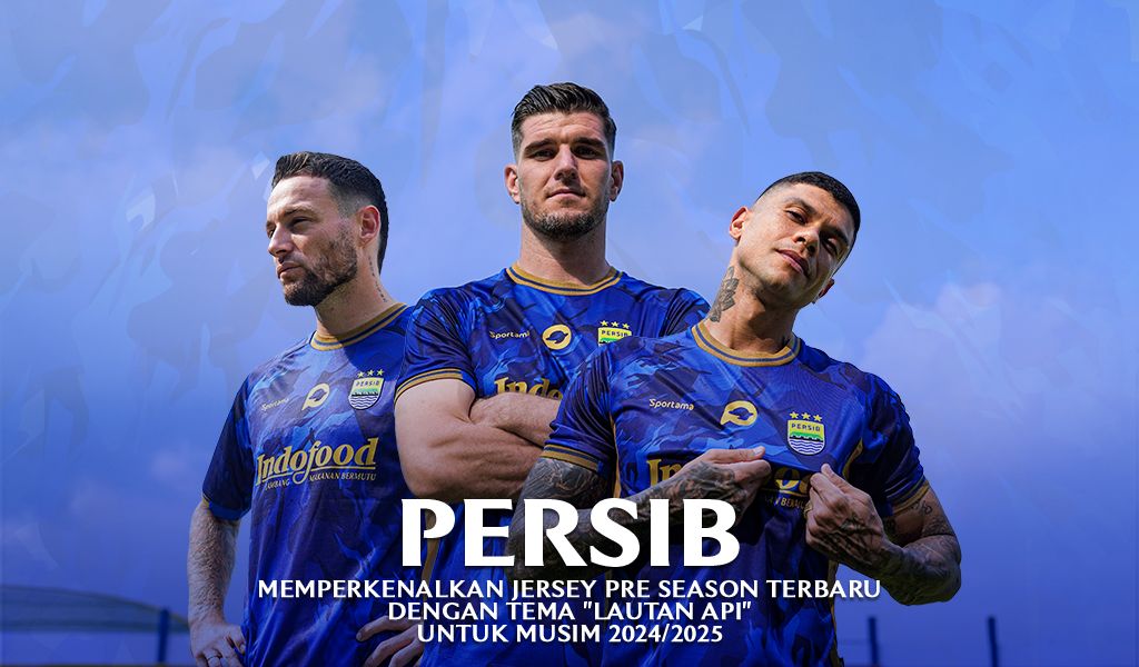 PERSIB dengan bangga meluncurkan jersey pramusim terbaru untuk musim 2024/2025 dengan tema "Bandung Lautan Api".