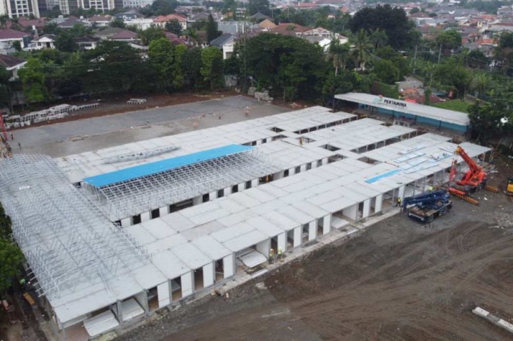 DARURAT: Rumah sakit ini sudah memasuki progres pekerjaan 35 persen. ANTARA