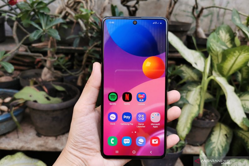 Samsung Galaxy M51. (ANTARA/Natisha Andarningtyas)
