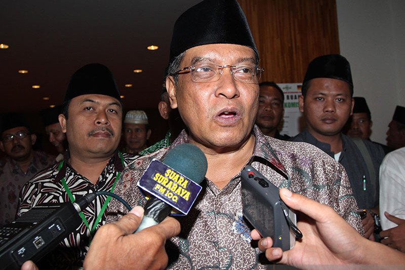 Ketua Umum Nahdatul Ulama (PBNU), Said Aqil Siroj (17/3). FOTO ANTARA/Reno Esnir/ss/pd. (ANTARA/RENO ESNIR)