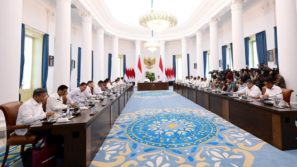 Presiden Prabowo Subianto memimpin Sidang Perdana Dewan Pertahanan Nasional (DPN) di Istana Kepresidenan Bogor, Jawa Barat, pada Jumat, 7 Februari 2025. Foto: BPMI Setpres/Muchlis Jr