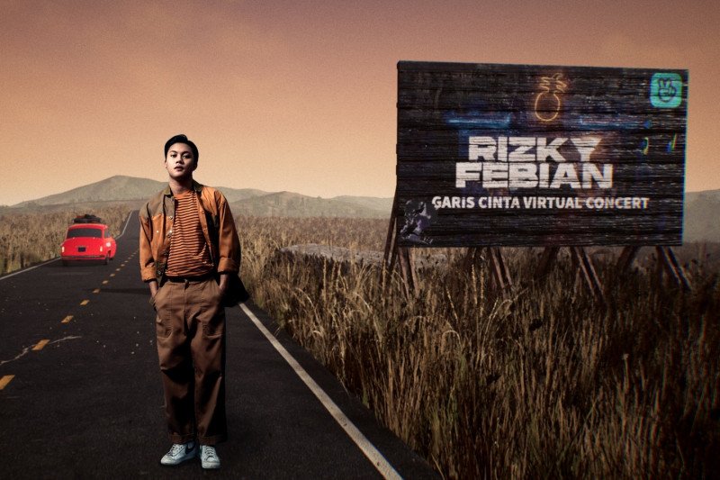 "Rizky Febian Garis Cinta Virtual Concert" (ANTARA/HO)

