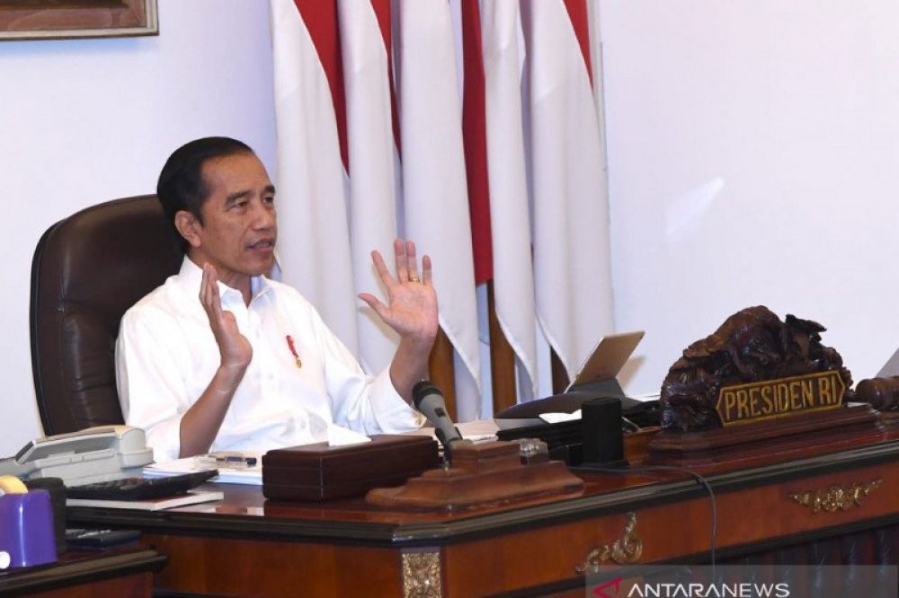 Presiden Joko Widodo di Istana Merdeka, Jakarta (ANTARA/HO-Rusman - Biro Pers Sekretariat Presiden)