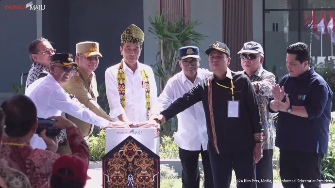 Presiden RI Joko Widodo (Jokowi) meresmikan Bandar Udara (Bandara) Singkawang, di Kota Singkawang, Rabu (20/3/2024)