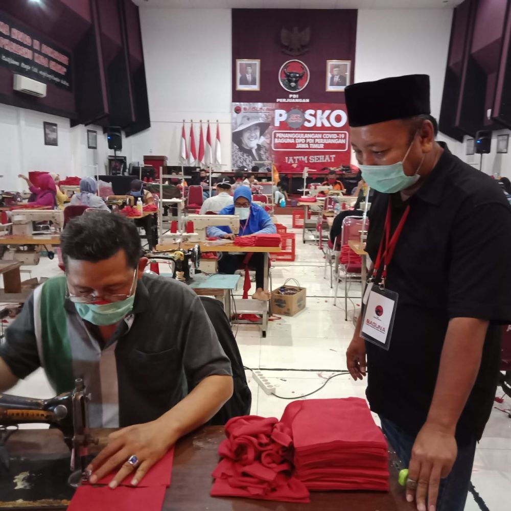 BAGUNA DPD PDI Perjuangan Siapkan Satu Juta Masker dan Seribu Wastafel