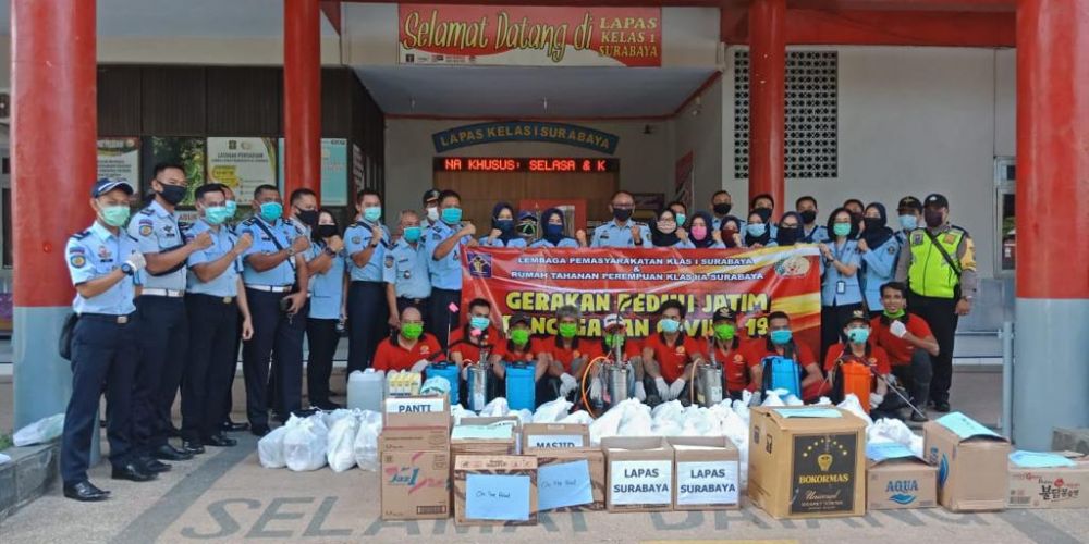 Petugas dan WBP Lapas kelas I Surabaya, Porong, Sidoarjo. (foto : bil/hmp)