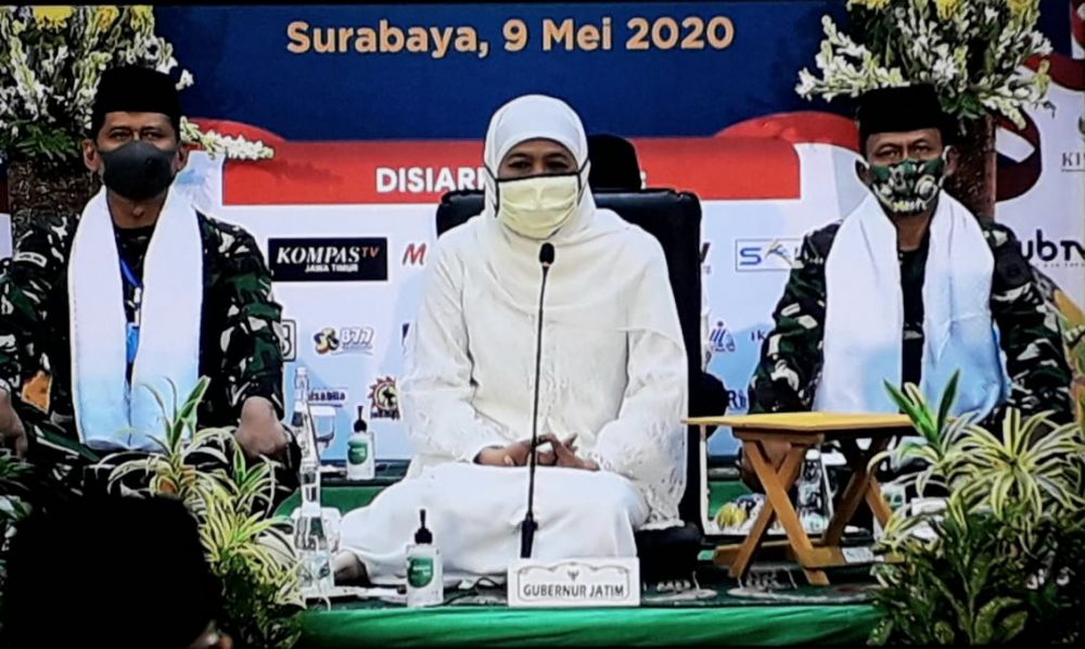Peringatan Nuzulul Quran Online, juga berdoa agar keluar dari darurat Covid-19 (Foto: HMP/Om Pras) 