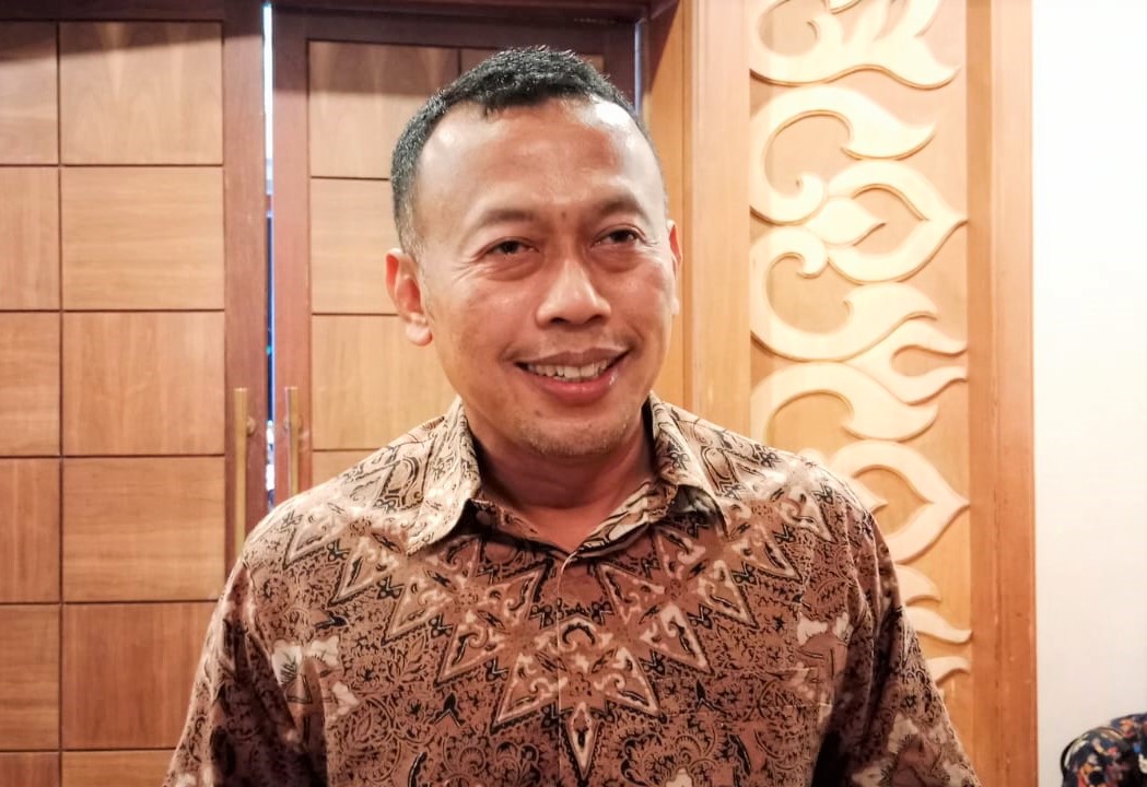 Bupati Ponorogo Sugiri Sancoko i di sela sela acara Musyawarah Perencanaan Pembangunan RKPD Jawa Timur di Surabaya, Selasa (19/4/2002).
