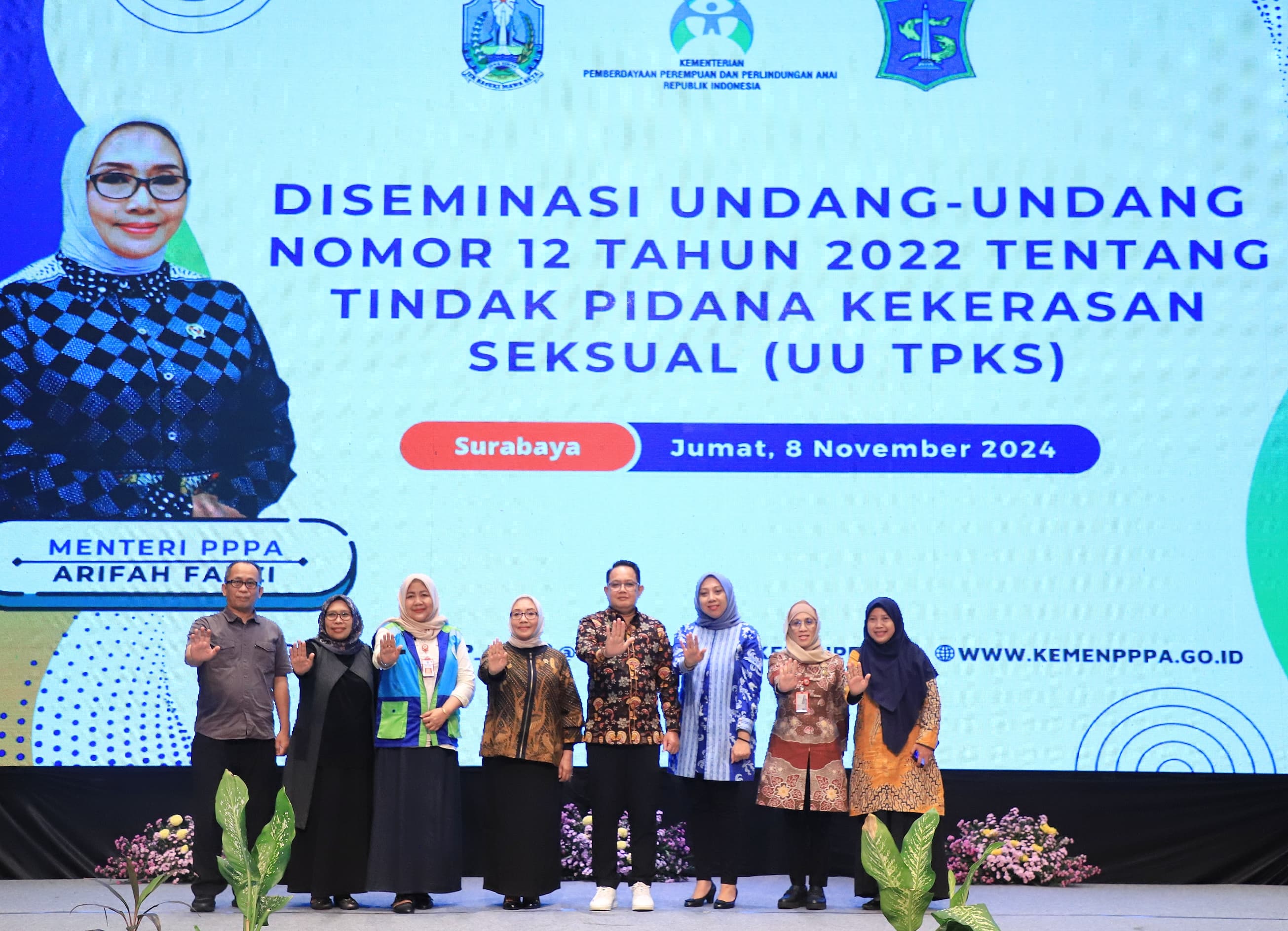 Penjabat (Pj.) Gubernur Jawa Timur Adhy Karyono  saat menghadiri acara Diseminasi Undang-Undang Nomor 12 Tahun 2022 tentang Tindak Pidana Kekerasan Seksual (UU TPKS) di Hotel Harris Gubeng, Surabaya, Jumat (8/11)