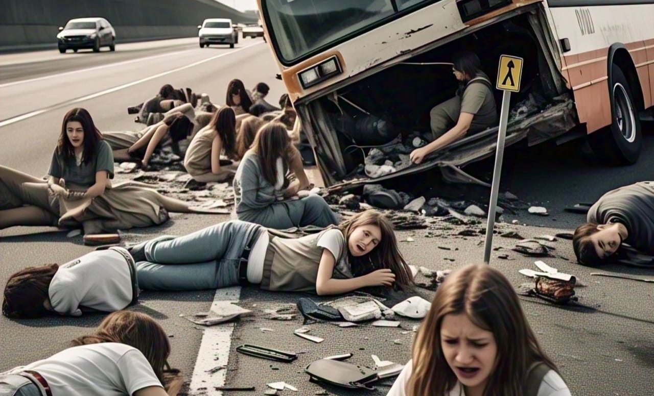 foto ilustrasi korban kecelakaan tunggal bus 