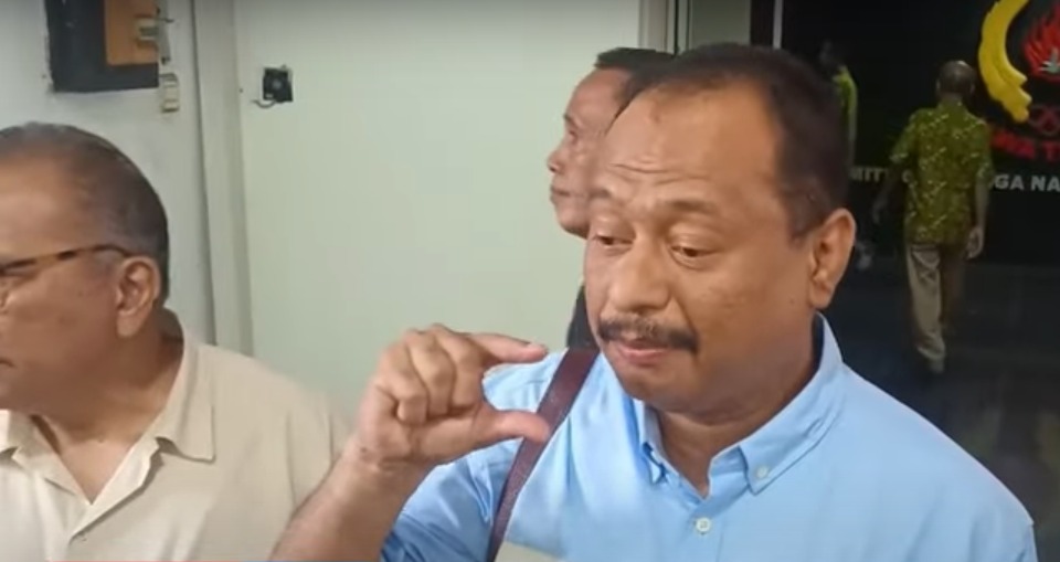 Ketua KONI Jatim, Muhammad Nabil saat memberikan keterangan kepada awak media, Selasa (15/4/2025).
