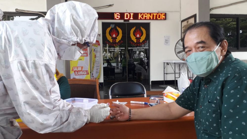 Ketua KONI Jatim Erlangga Satriagung. HMP/Prasetyo 