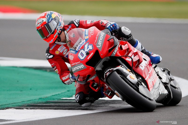 Andrea Dovizioso saat balapan MotoGP di Silverstone Circuit, Inggris pada 23 Agustus 2019 . REUTERS/David Klein (REUTERS/DAVID KLEIN)

