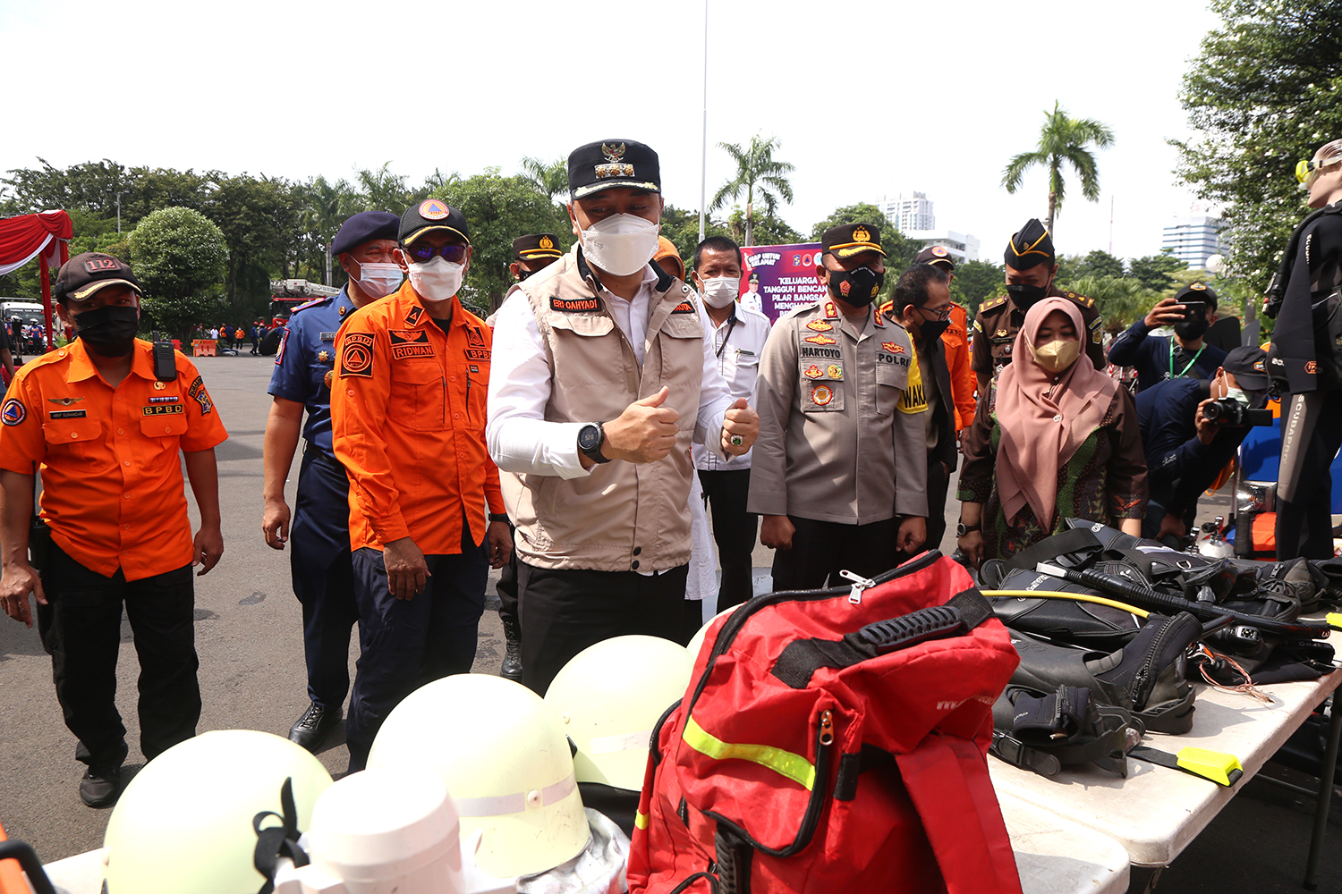 Pemkot Surabaya Gelar Apel hingga Simulasi Penanganan Bencana