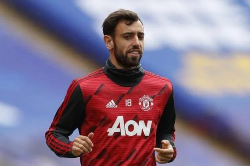 Pemain Manchester United Bruno Fernandes. ant