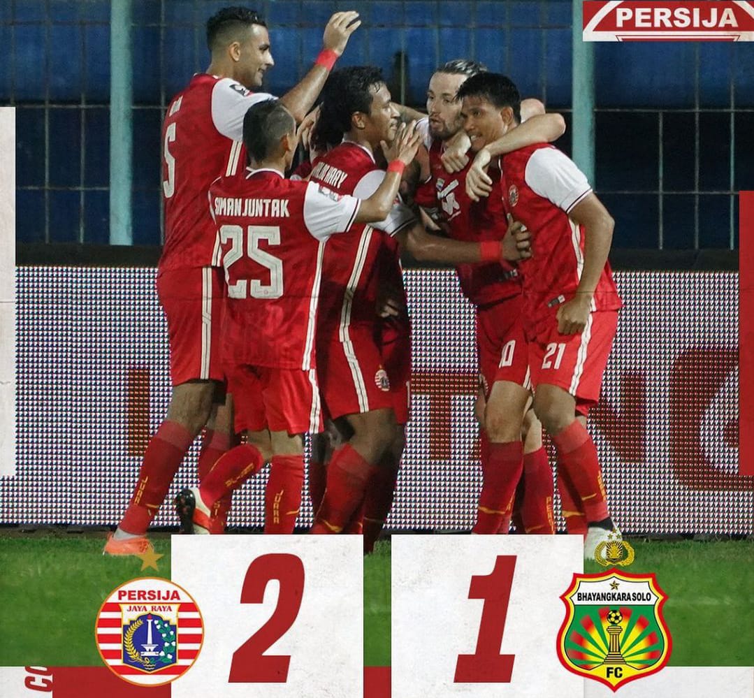Tekuk Bhayangkara Solo FC, Persija Juara Grup B Piala Menpora 2021