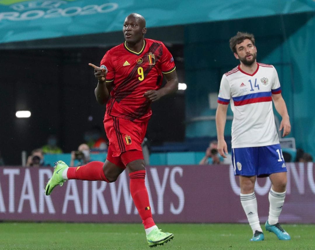 Striker Belgia, Romelu Lukaku. Euro2020