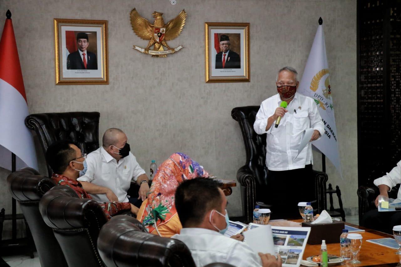  Ketua DPD RI menggelar rapat koordinasi (rakor) antara DPD RI, Menteri PUPR, Gubernur NTB dan ITDC. IST