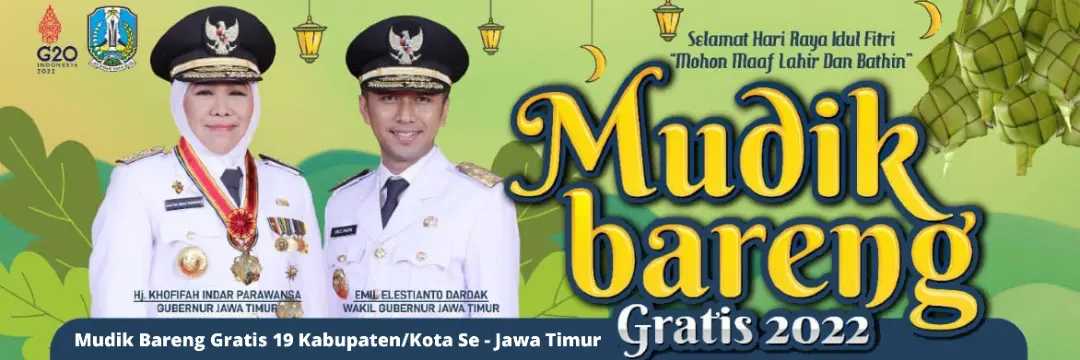 Gubernur Jawa Timur Khofifah Indar Parawansa memastikan bahwa tahun ini Pemprov tak hanya menggelar Mudik Bareng Gratis dengan tujuan 15 Kabupaten Kota Se-Jatim. Tapi juga disediakan Mudik Bareng Gratis untuk rute Jakarta-Jatim.