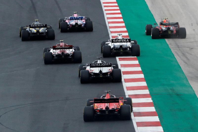 Gambaran umum balapan Formula 1 di Grand Prix Portugal, Sirkuit Algarve, Portimao. (25/10/2020) Pool via Reuters/Armando Franca