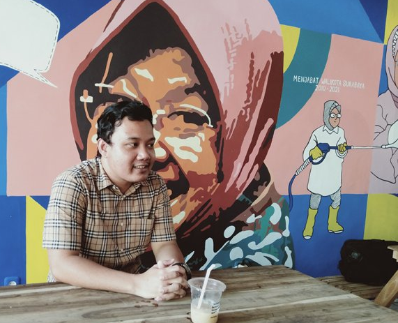 Putra sulung Wali Kota Surabaya Tri Rismaharini, Fuad Bernardi. (Foto Antara)

