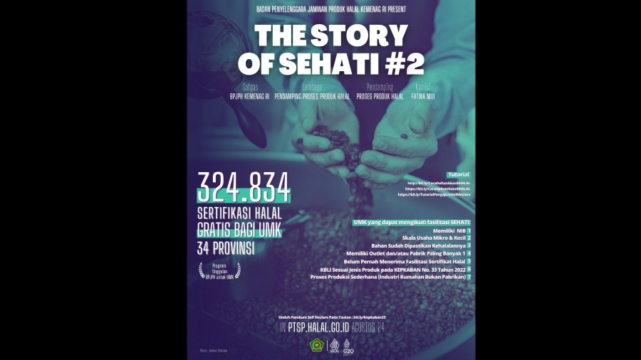 Mulai tanggal 24 Agustus 2022 para pelaku UMK dapat mengakses aplikasi SIHALAL melalui laman ptsp.halal.go.id untuk mendaftar pengajuan fasilitasi SEHATI Tahap 2 yang dilakukan secara elektronik.
