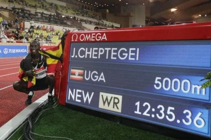 Pelari asal Uganda, Joshua Cheptegei . ant