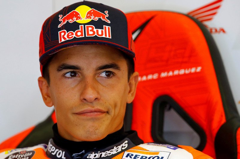dok/ Pebalap tim Repsol Honda Marc Marquez di sesi latihan bebas Grand Prix Spanyol di Sirkuit Jerez (17/7/2020). (Reuters/Marcelo Del Pozo)