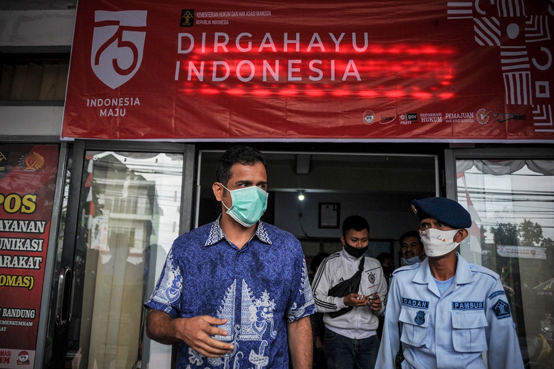 Terpidana korupsi kasus proyek wisma atlet Hambalang M Nazaruddin dinyatakan bebas murni, Kamis (13/8) 