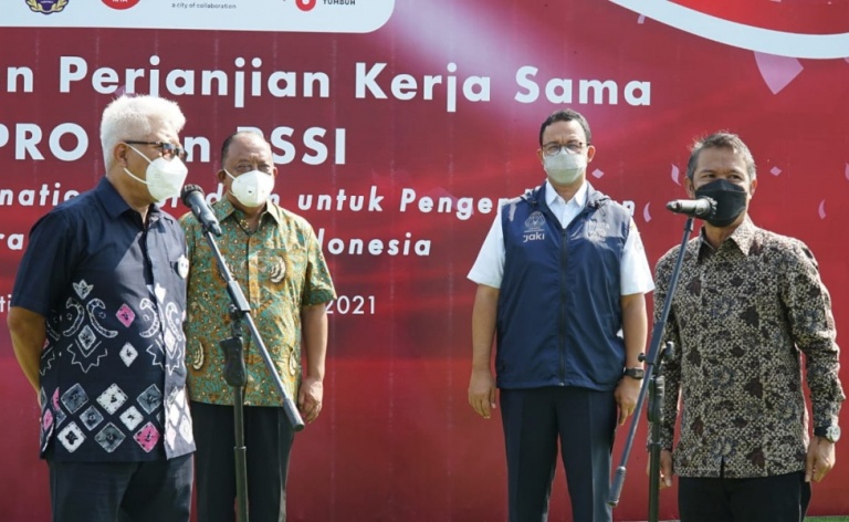 PKS PSSI dan PT Jakpro ditandatangani di JIS. PSSI