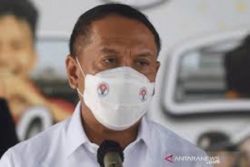 dok/Menpora Zainudin Amali memberikan keterangan terkait kelanjutan kompetisi Indonesia Basketball League (IBL) 2020 di Jakarta, Rabu (7/10/2020). Kompetisi IBL 2020 yang rencananya berlangsung 13-27 Oktober 2020 secara resmi dibatalkan akibat pandemi COV