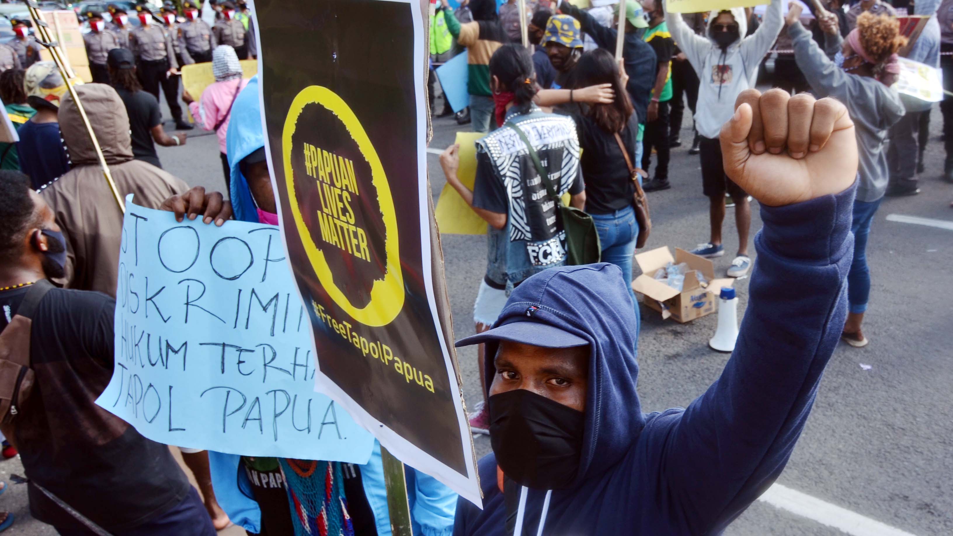 Aksi Mahasiswa Papua di Surabaya: Bebaskan Tujuh Tahanan Politik