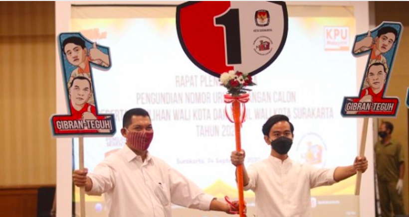 Pasangan Gibran-Teguh didukung oleh delapan partai politik di Pilkada Kota Solo 2020