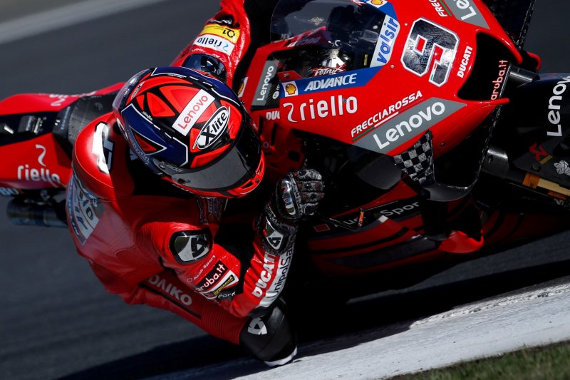 Pebalap tim Ducati Danilo Petrucci di kualifikasi Grand Prix Prancis, Sirkuit Le Mans. (10/10/2020) Reuters/Stephane Mahe