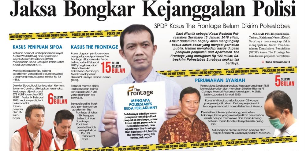 15 Bulan Tangani Kasus Besar The Frontage, Polrestabes Belum Kirim SPDP