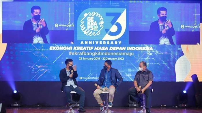 Wakil Gubernur Jawa Timur, Emil Elestianto Dardak dalam talkshow peringatan Hari Jadi Gerakan Ekonomi Nasional ke-3 di Gedung Kesenian Jakarta, Sabtu (5/2/2022). 