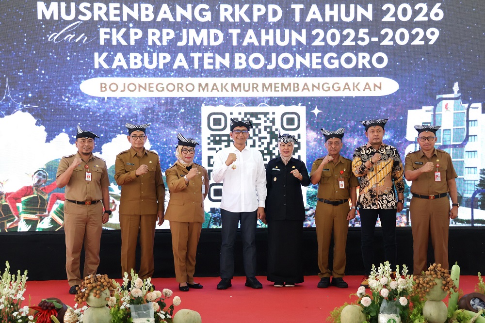 Pemerintah Kabupaten (Pemkab) Bojonegoro menggelar Musyawarah Perencanaan Pembangunan (Musrenbang) RKPD 2026 dan Forum Konsultasi Publik (FKP) RPJMD 2025-2029 di Pendopo Malowopati, Selasa (25/3/2025)